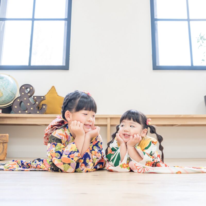 大阪の七五三撮影イメージ 7歳と3歳の姉妹
